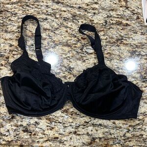 Just My Size Black Lace Bra